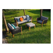 thumbnail: Exotan Exotan Hocker San Remo - Teak - Grijs - 31x63x63