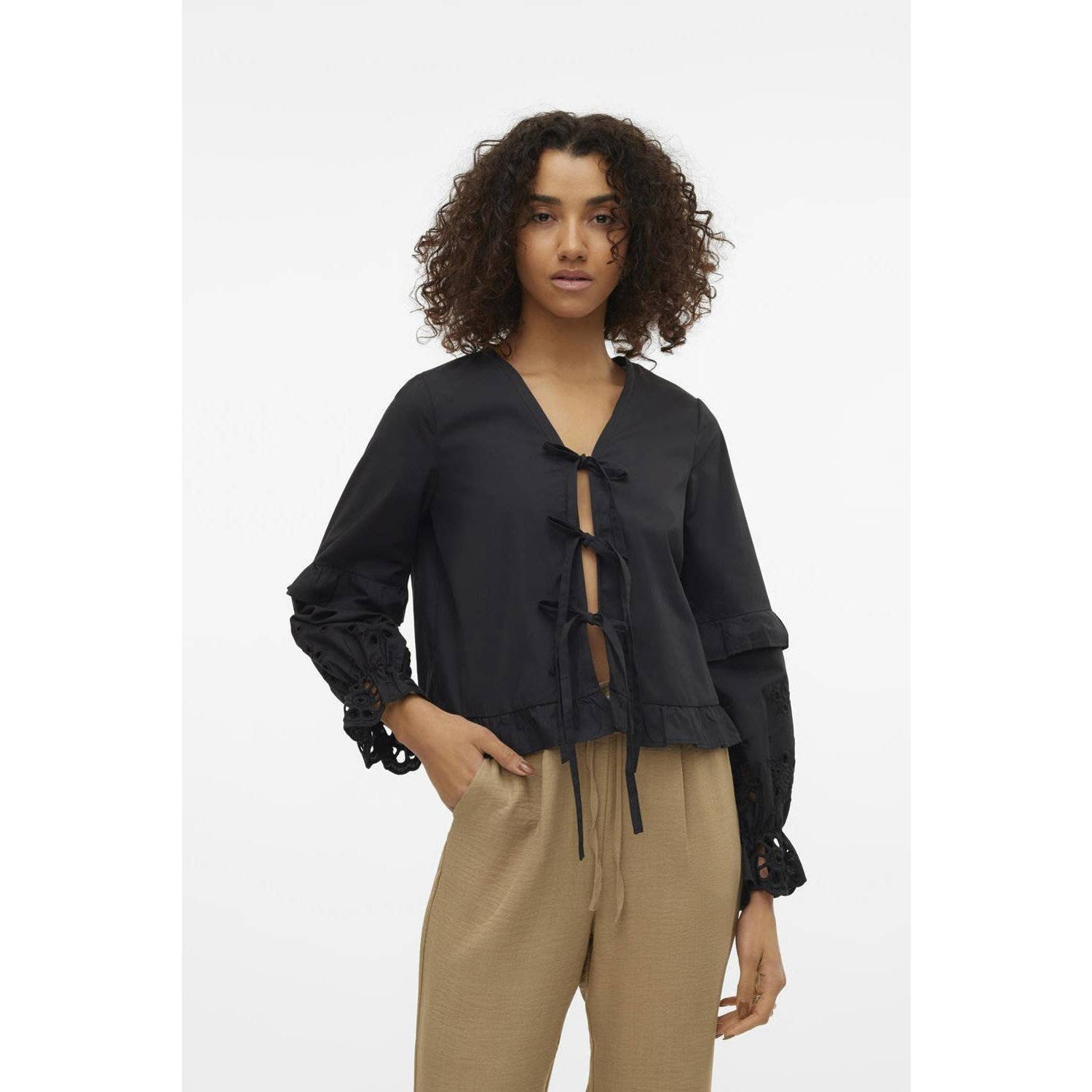 VERO MODA top VMSEHRA zwart