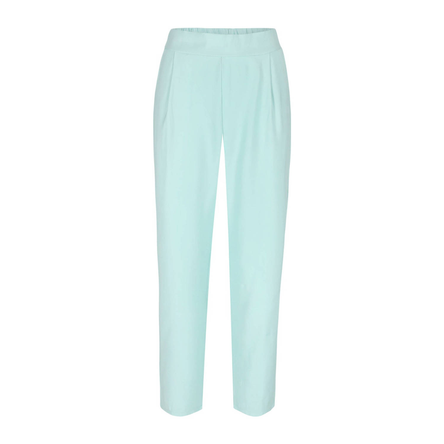 LOLALIZA cropped straight fit broek turquoise