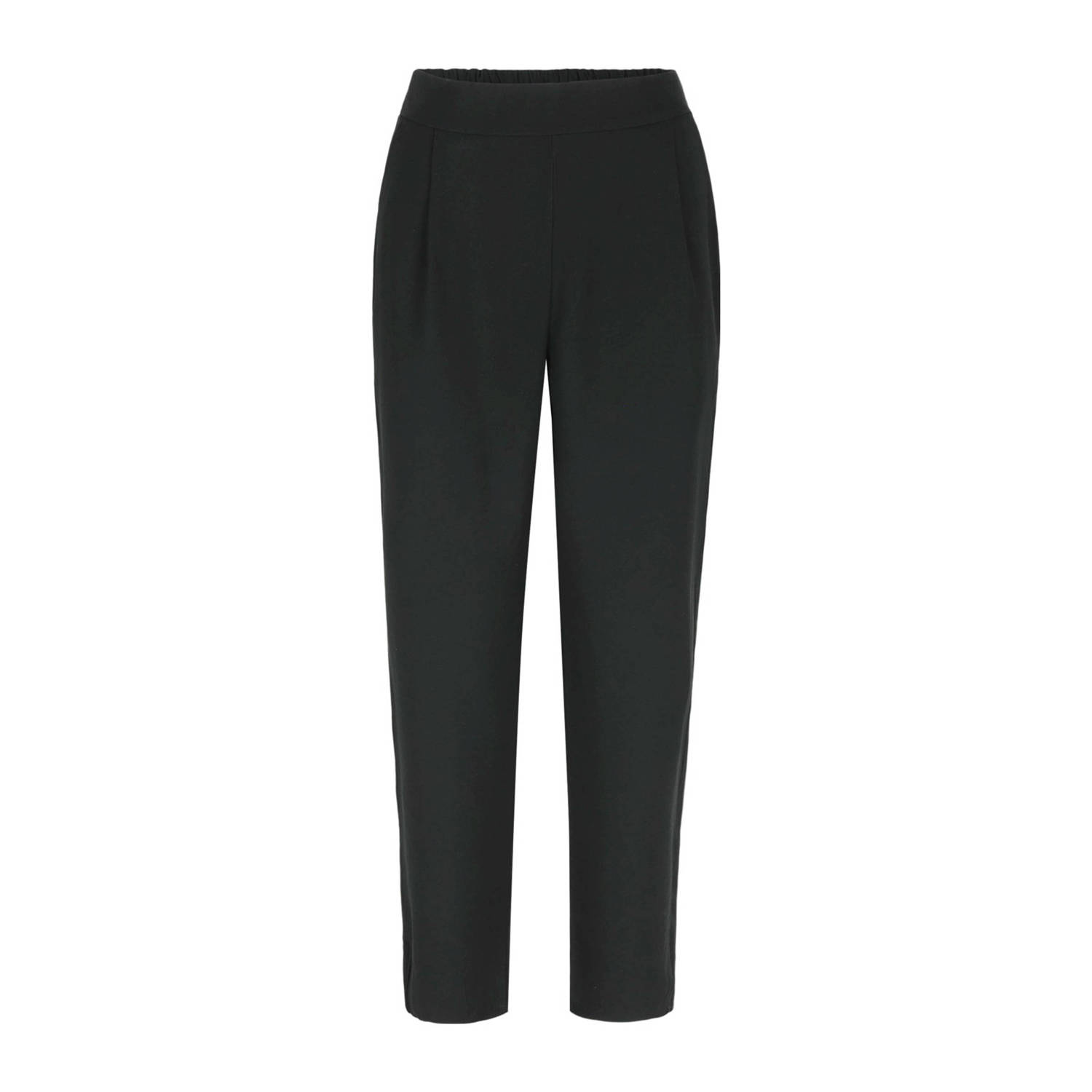 LOLALIZA cropped straight fit broek zwart