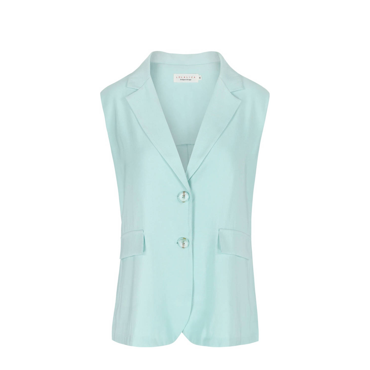 LOLALIZA rechtvallende blazer turquoise