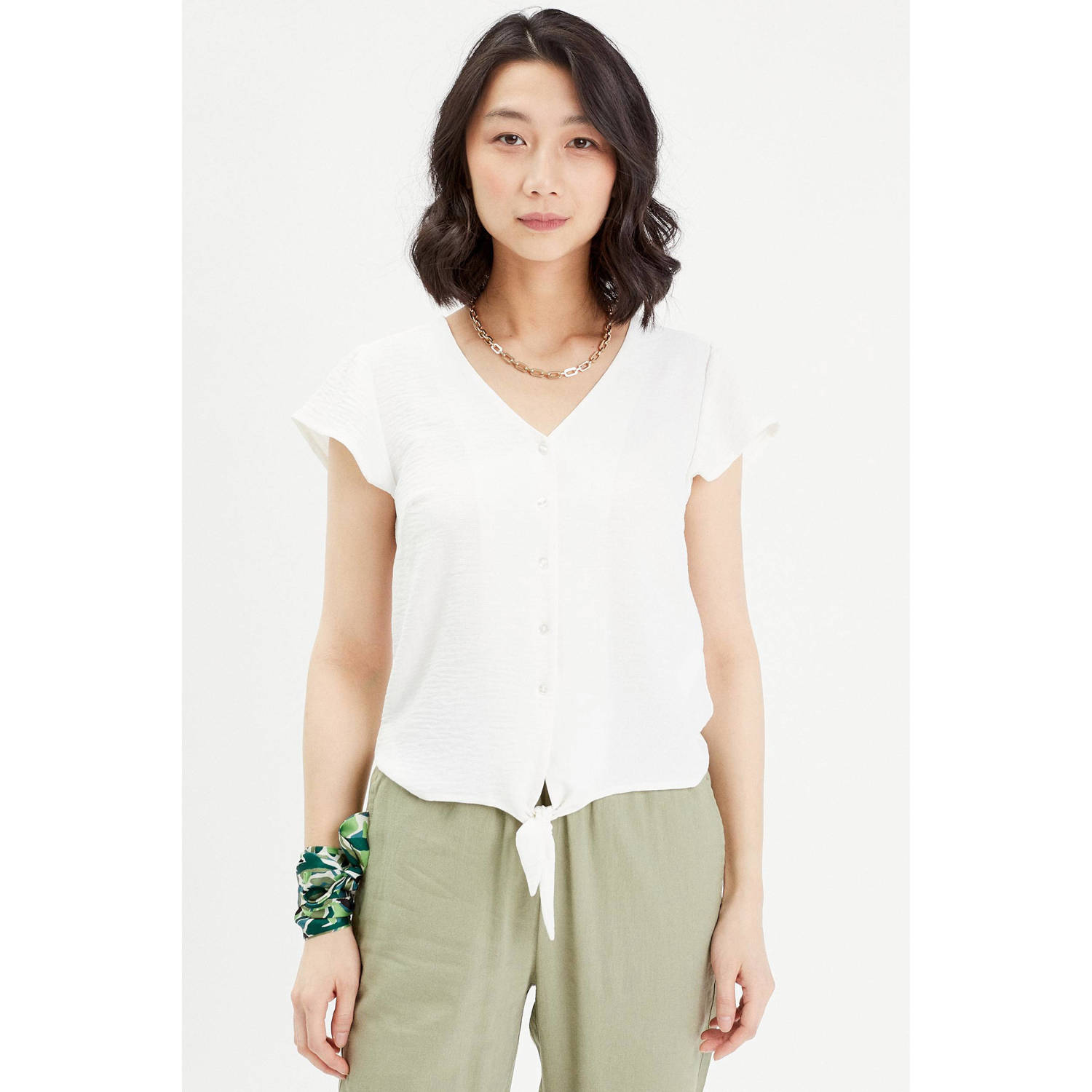 Cache blouse ecru