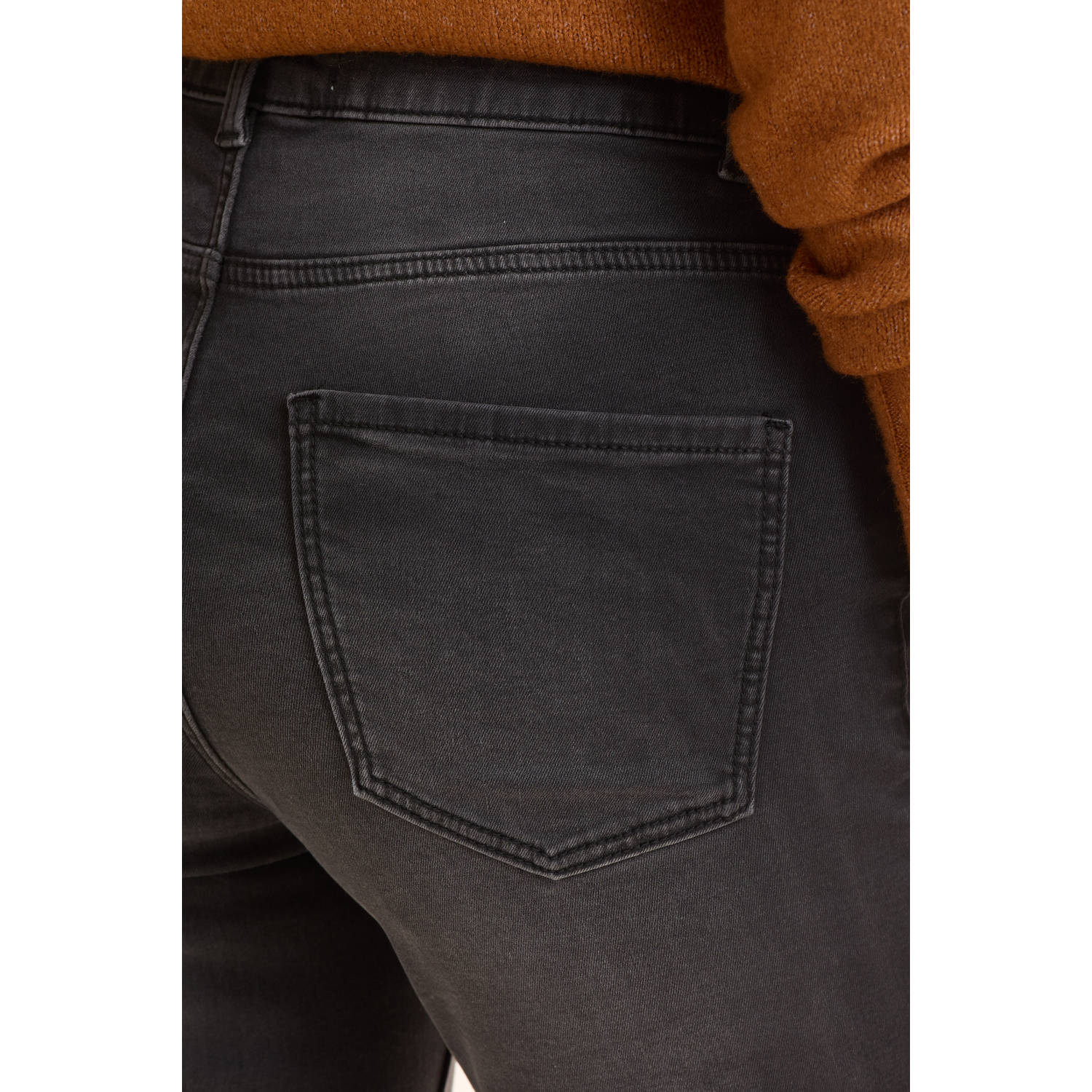 anytime high waist skinny jeans gewassen zwart