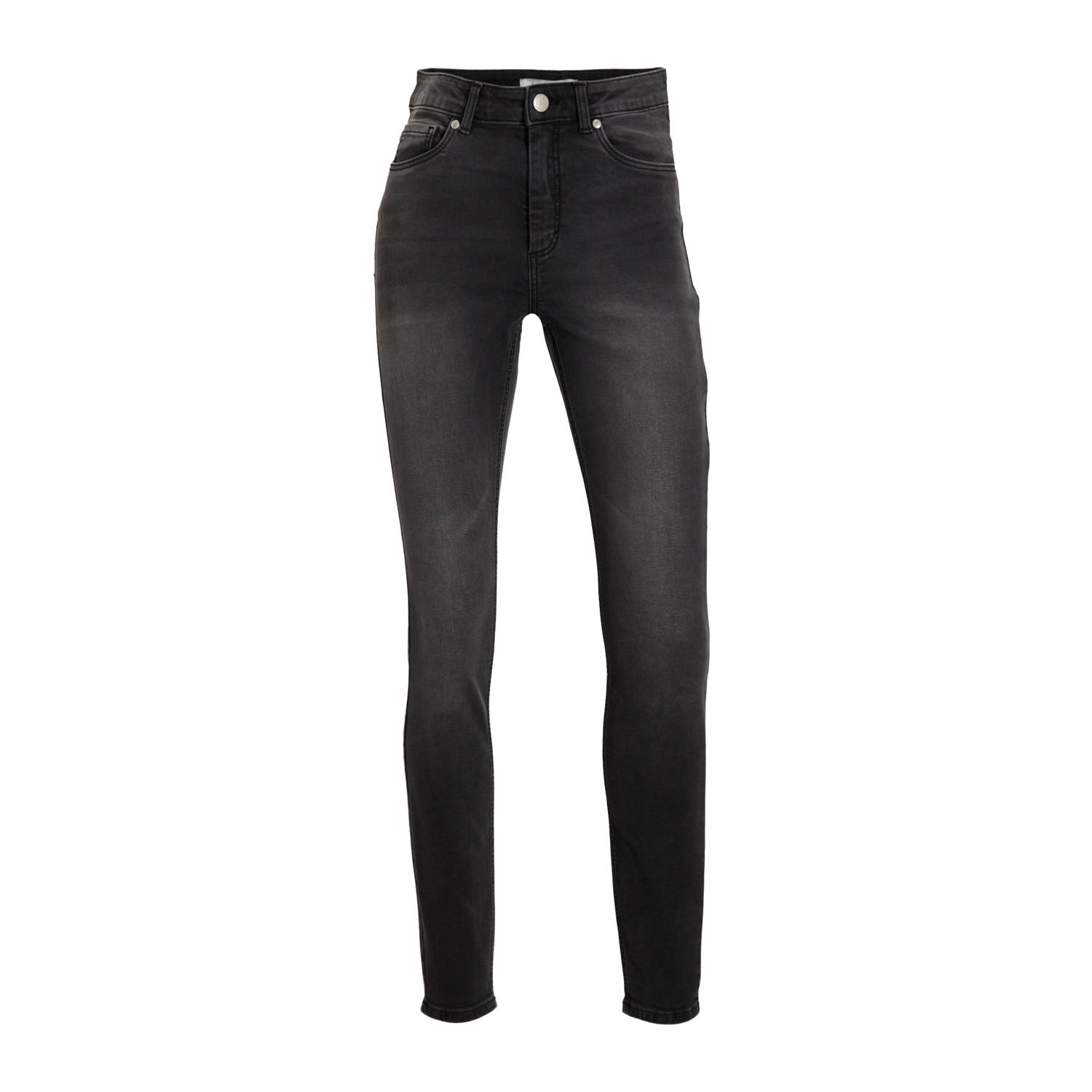 Anytime high waist skinny jeans gewassen zwart