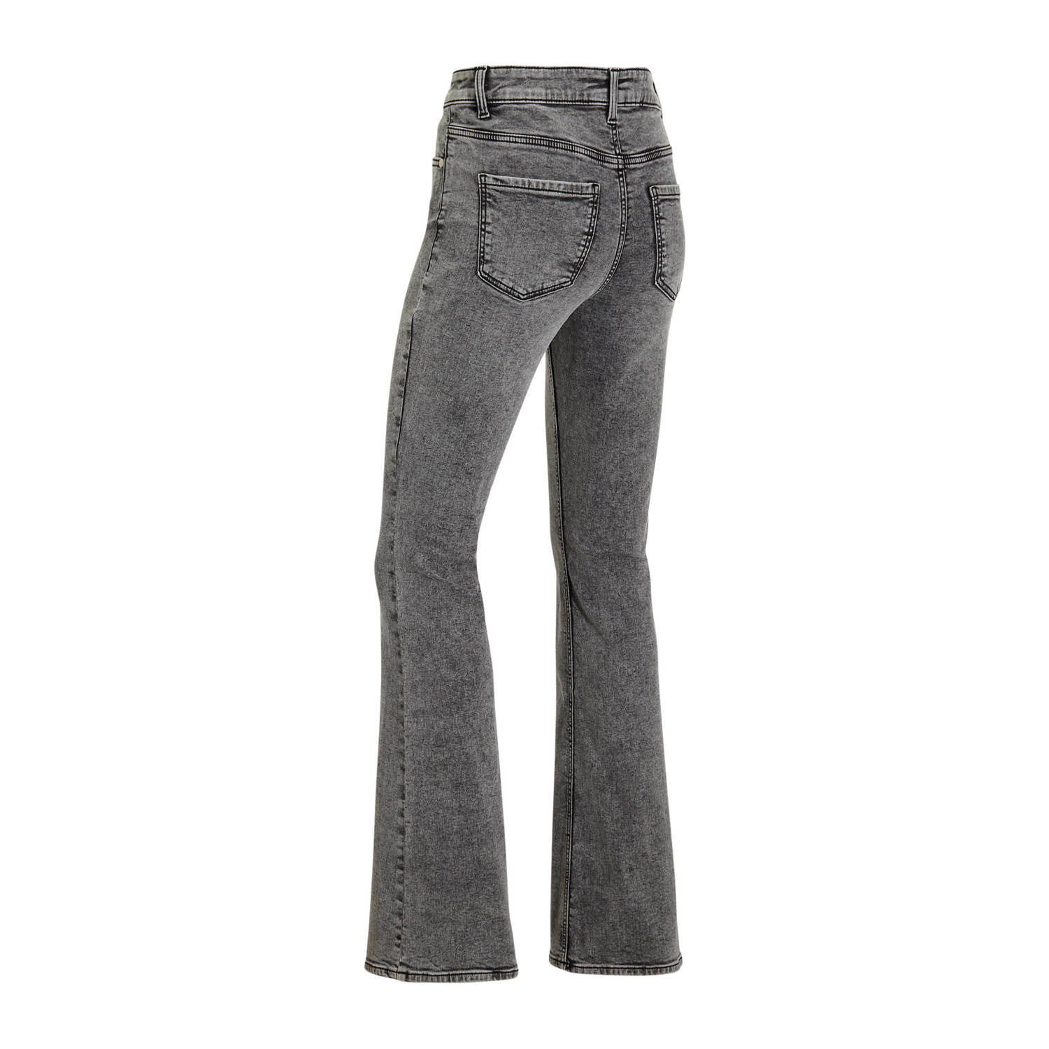 anytime high waist flared jeans grijs