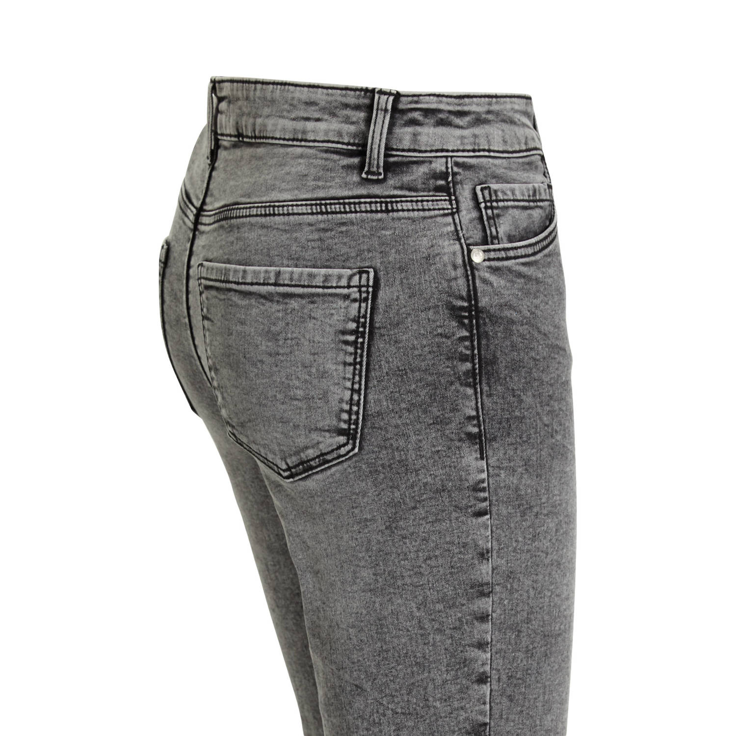 anytime high waist flared jeans grijs