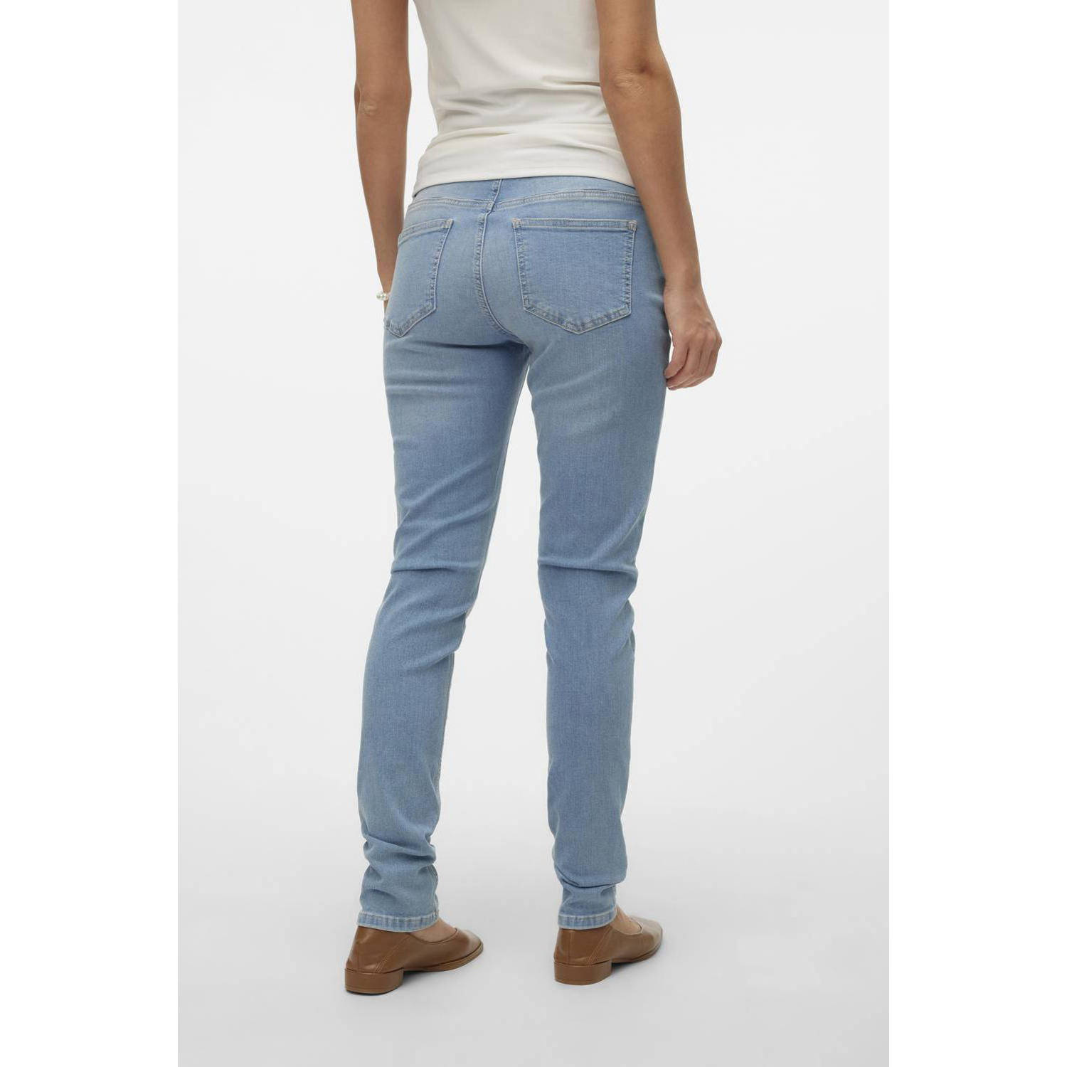 MAMALICIOUS zwangerschaps skinny jeans MLOLIVIA light blue denim