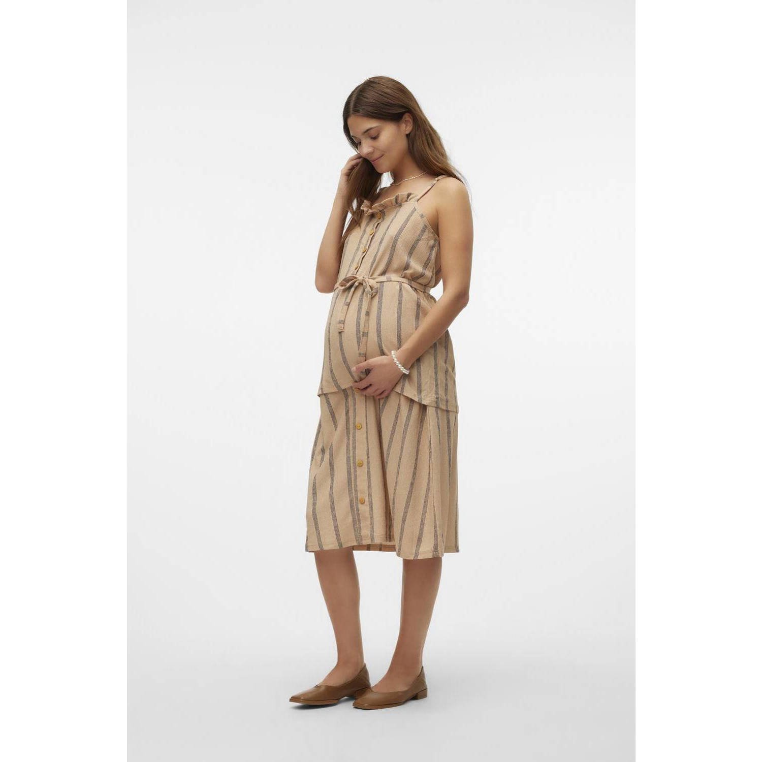 MAMALICIOUS gestreepte zwangerschapstop beige