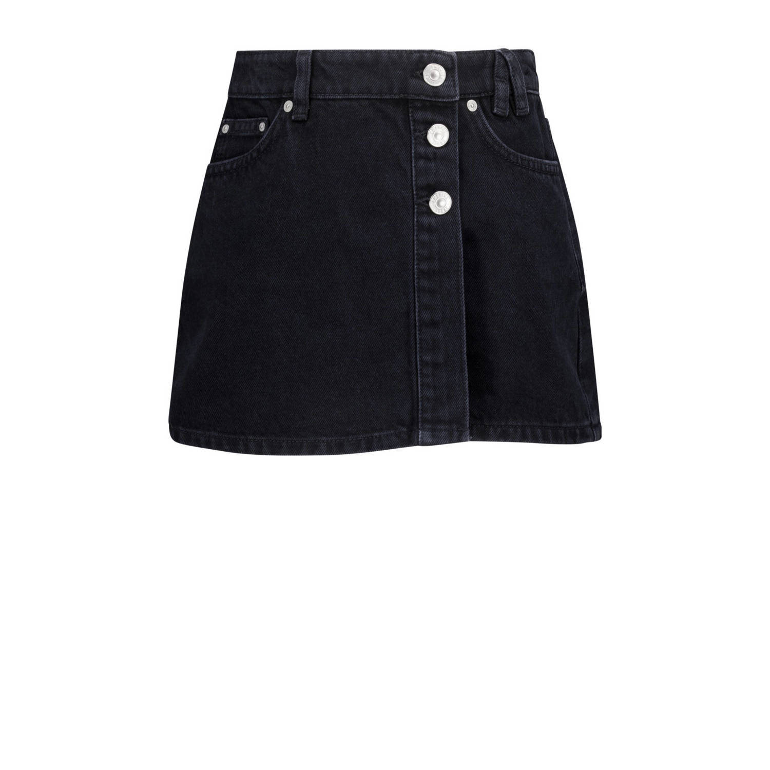 America Today skort black denim Rok Zwart Effen 122 128