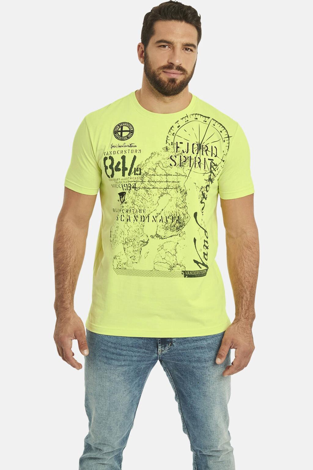 Jan Vanderstorm DOMINIK. loose T-shirt Plus Size lichtgroen