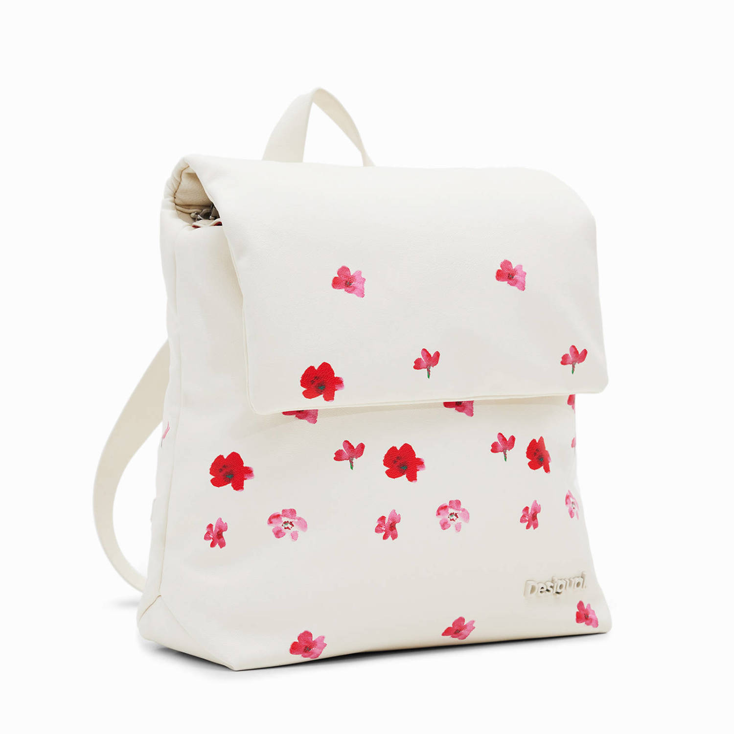 Desigual rugzak met bloemenprint wit