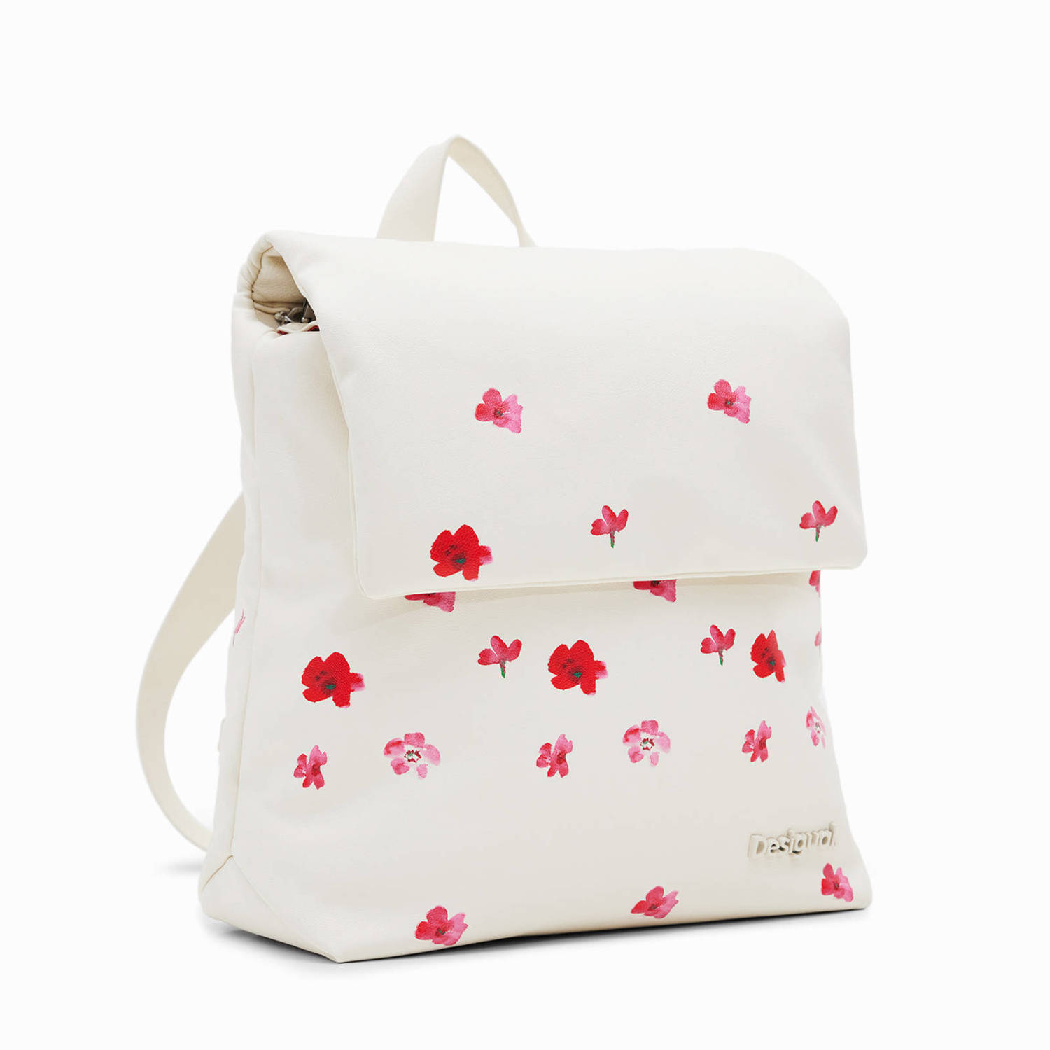 Desigual rugzak met bloemenprint wit