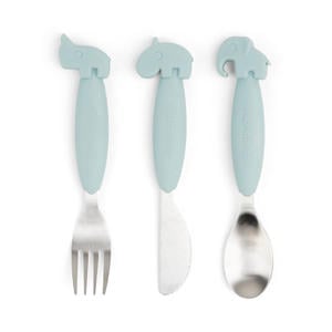 Easy-grip bestekset Deer friends - Blauw