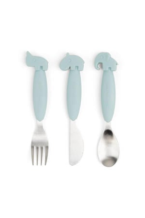 Easy-grip bestekset Deer friends - Blauw