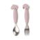 Done by Deer Easy-grip bestekset met lepel en vork Deer friends - Powder