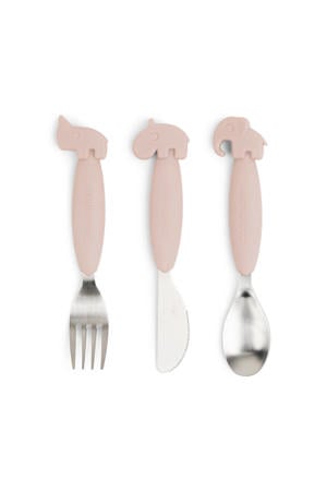 Easy-grip bestekset Deer friends - Powder
