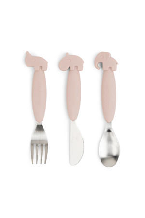 Easy-grip bestekset Deer friends - Powder