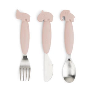 Easy-grip bestekset Deer friends - Powder