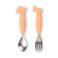 Done by Deer Easy-grip bestekset met lepel en vork Deer friends - Koraal