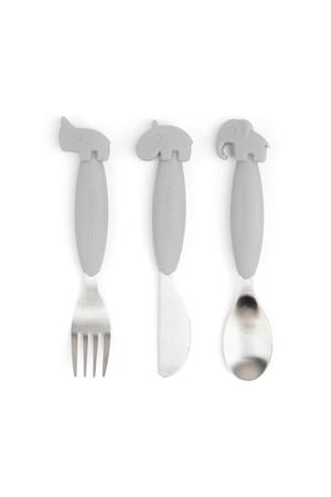 Easy-grip bestekset Deer friends - Grijs