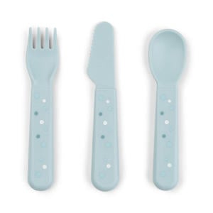 Foodie bestekset Happy dots - Blauw