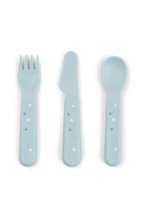 Foodie bestekset Happy dots - Blauw