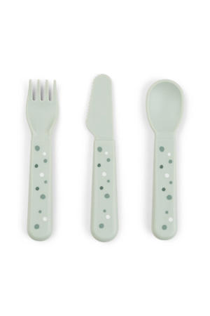 Foodie bestekset Happy dots - Groen