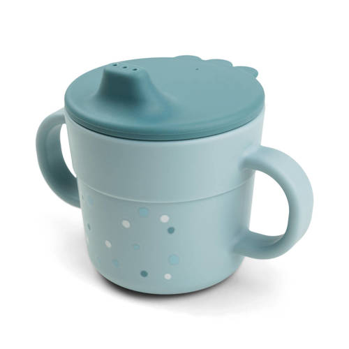 Done by Deer Foodie-tuitbeker Happy dots - Blauw afbeelding