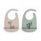 Done by Deer Siliconen slabbetjes (set van 2) Lalee - Sand/Groen