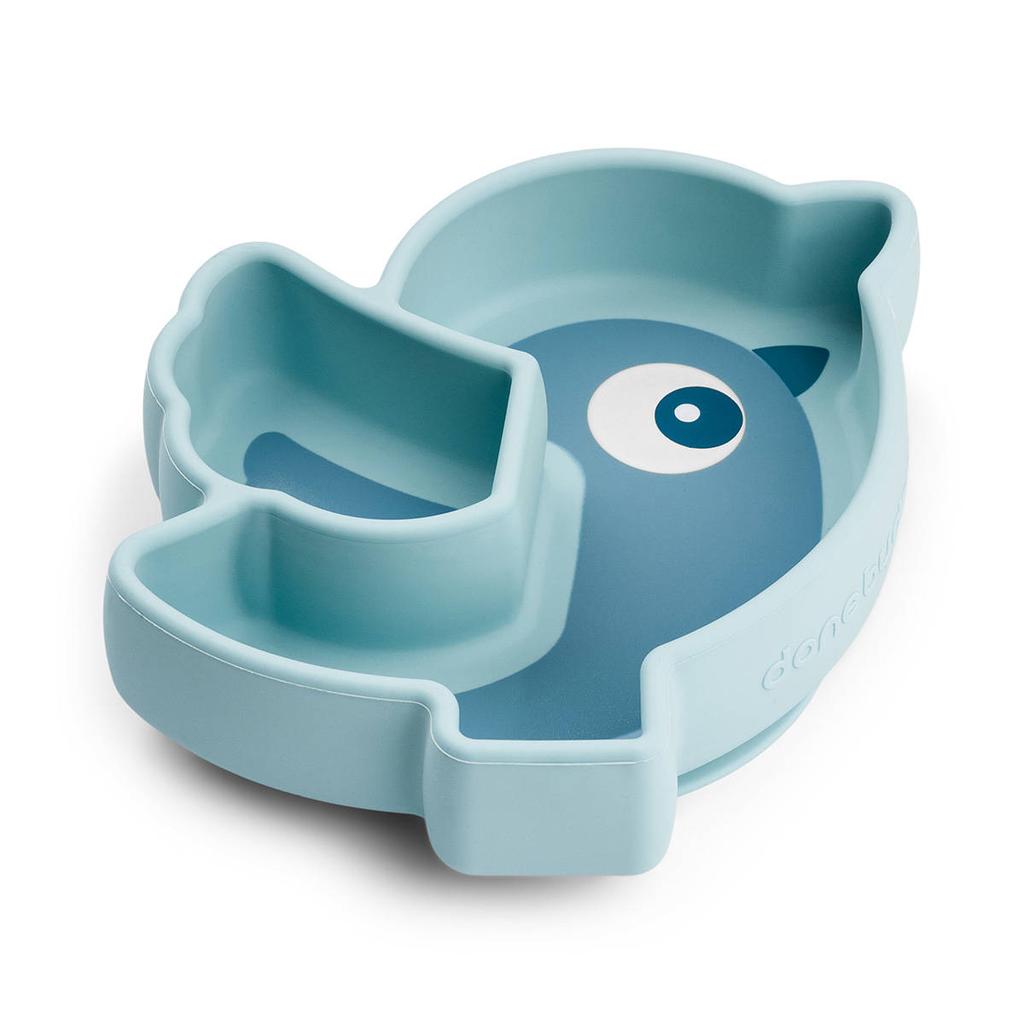 Done by Deer Siliconen Stick&Stay snack bord Birdee - Blauw
