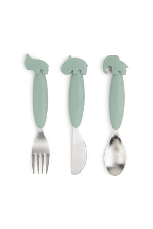 Easy-grip bestekset Deer friends - Groen