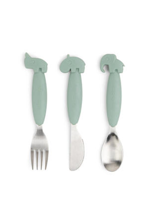 Easy-grip bestekset Deer friends - Groen