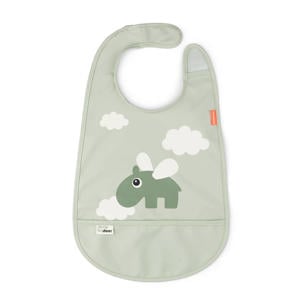 Waterdichte slabbetje Happy clouds - Groen