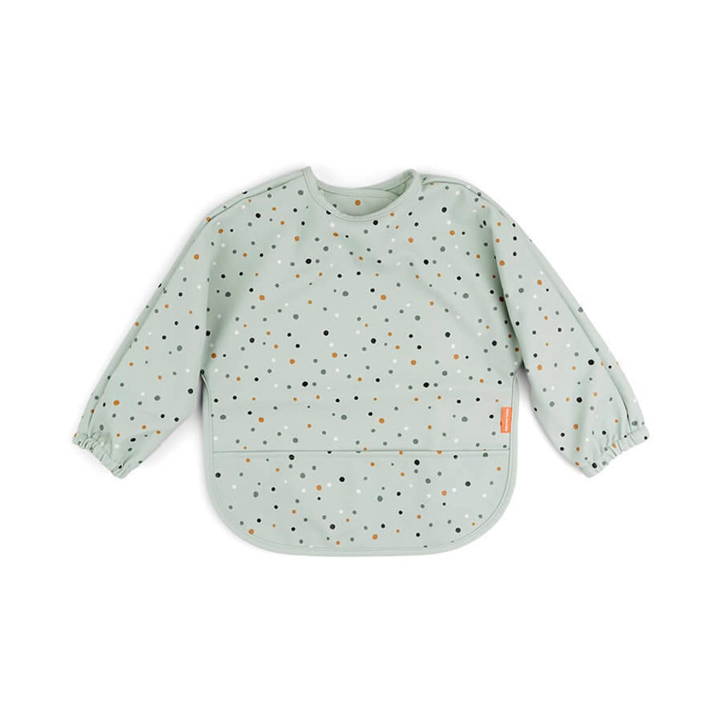 Done by Deer slabbetje met mouwen Happy dots - Groen