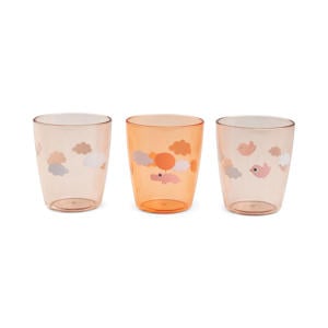 Yummy miniglas Happy clouds (set van 3) - Papaya