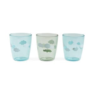 Yummy miniglas Happy clouds (set van 3) - Groen