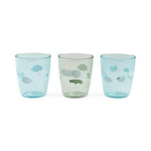 Yummy miniglas Happy clouds (set van 3) - Groen