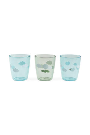 Yummy miniglas Happy clouds (set van 3) - Groen