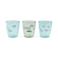 Done by Deer Yummy miniglas Happy clouds (set van 3) - Groen