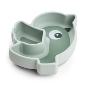 Siliconen Stick&Stay snack bord Birdee - Groen