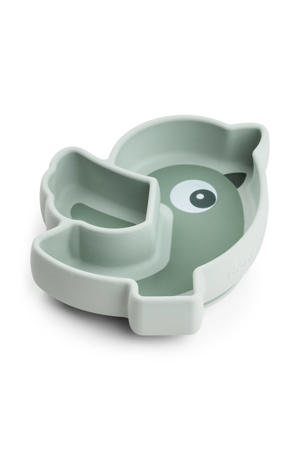 Siliconen Stick&Stay snack bord Birdee - Groen