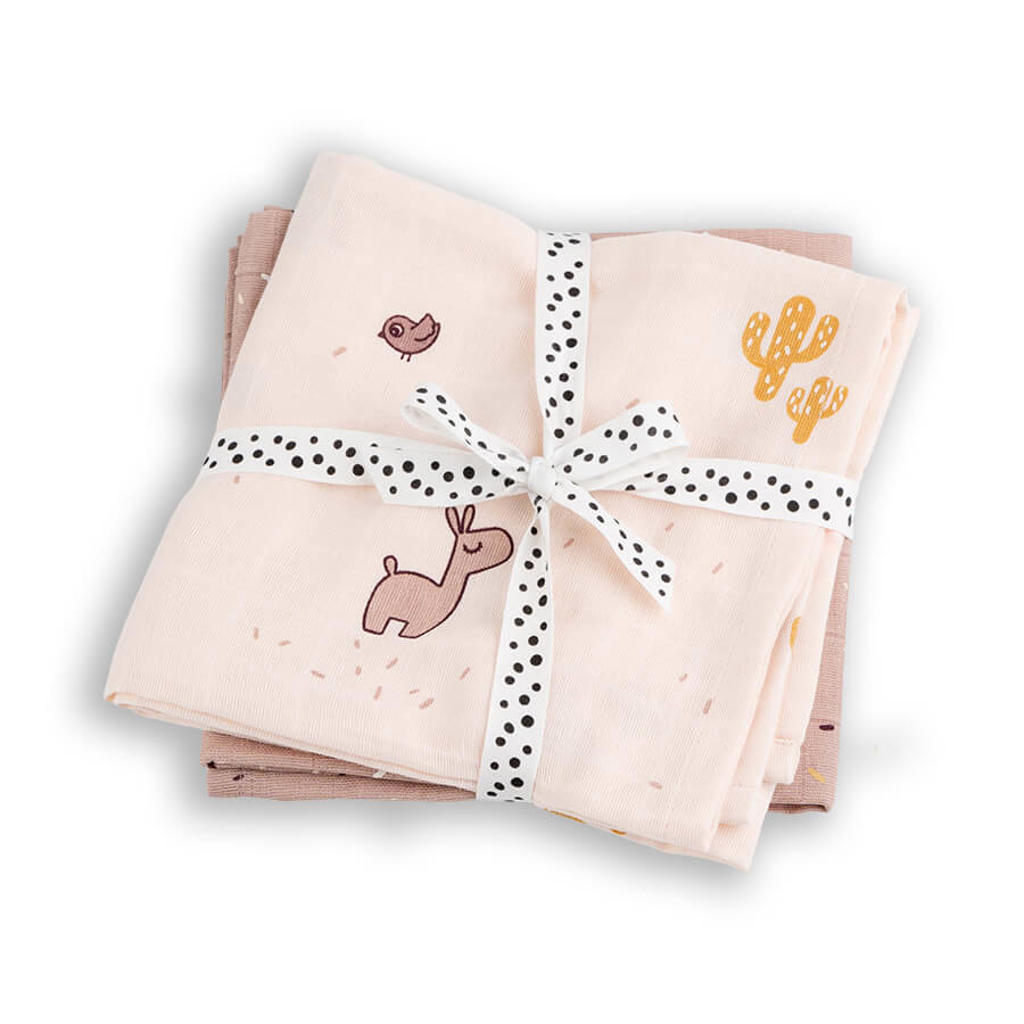 Done by Deer Hydrofiele doek Lalee (set van 2) - Powder