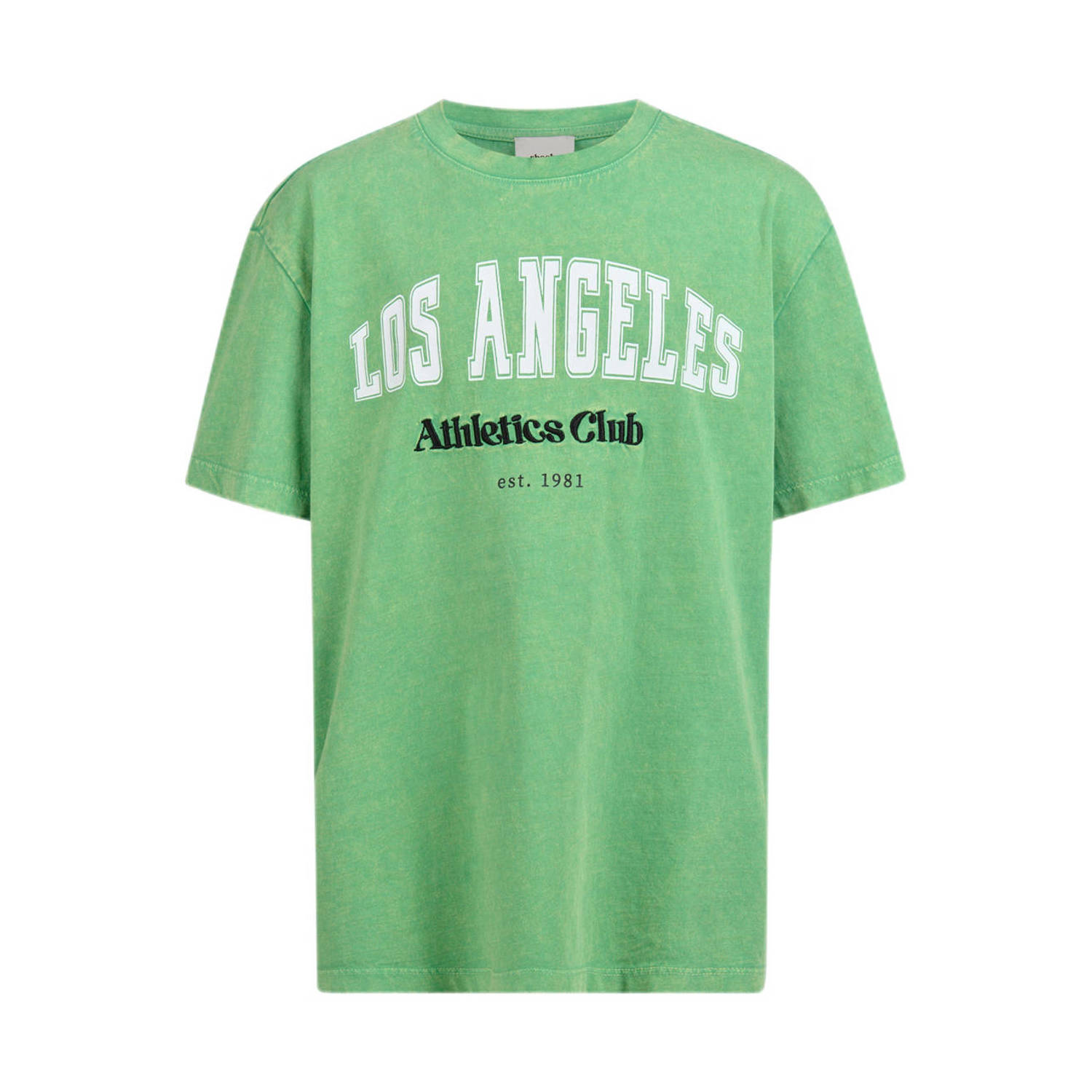 Shoeby T-shirt met printopdruk groen Meisjes Katoen Ronde hals Printopdruk 134 140