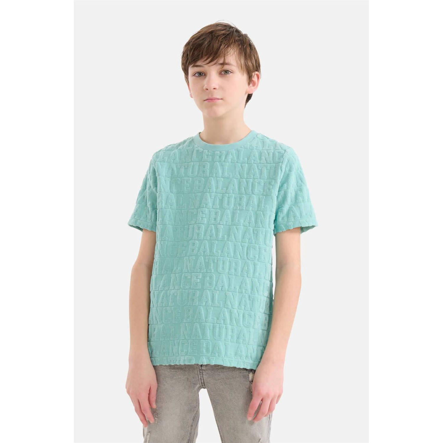 Shoeby T-shirt met tekst lichtblauw