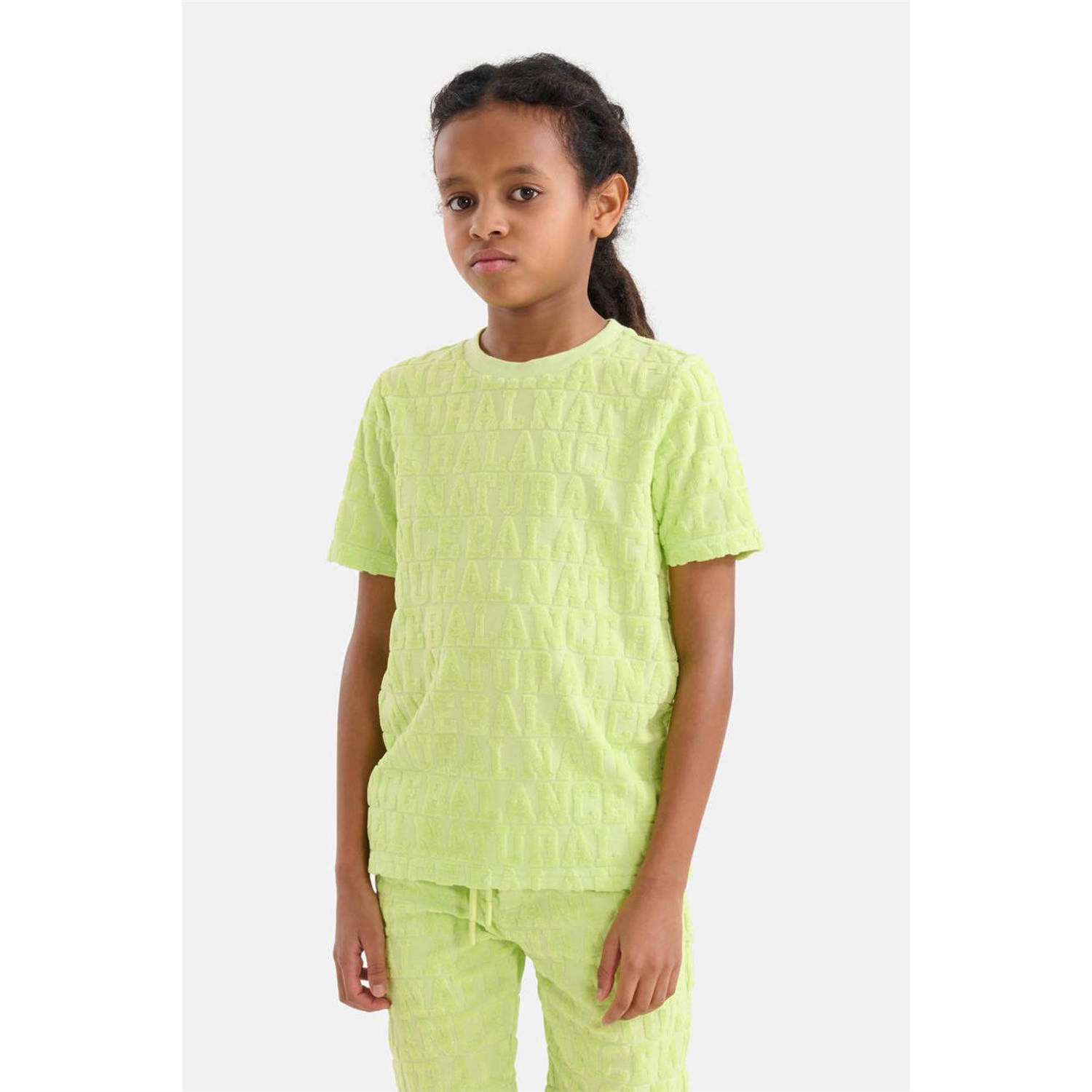 Shoeby T-shirt met all over print limegroen