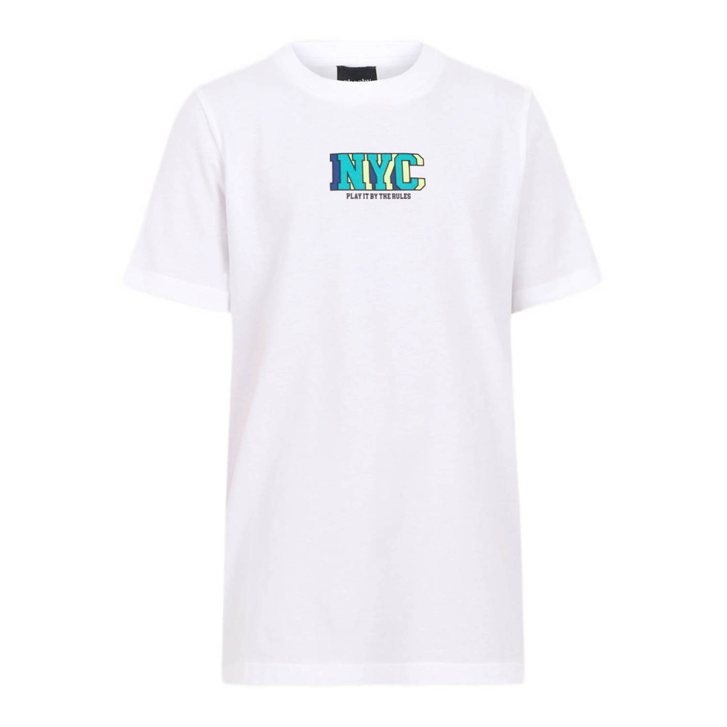 Shoeby T-shirt met printopdruk wit Jongens Katoen Ronde hals Printopdruk 110 116