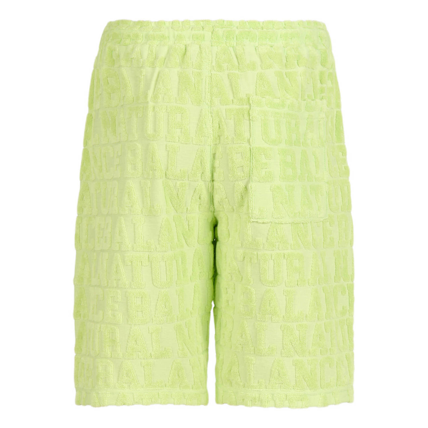 Shoeby regular fit sweatshort met all over print limegroen