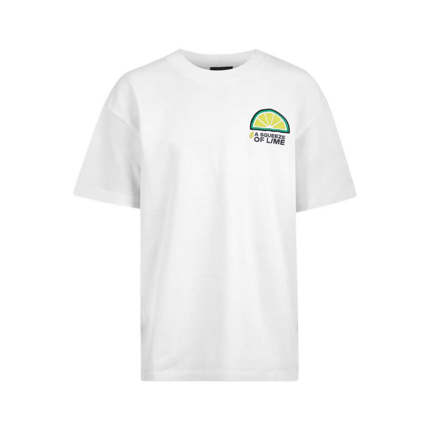 Shoeby T-shirt met printopdruk wit Jongens Katoen Ronde hals Printopdruk 134 140