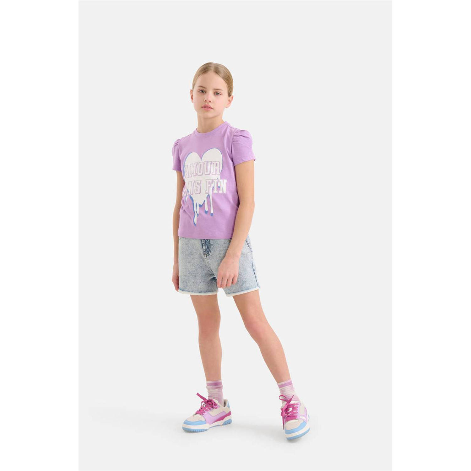 Shoeby T-shirt met printopdruk roze