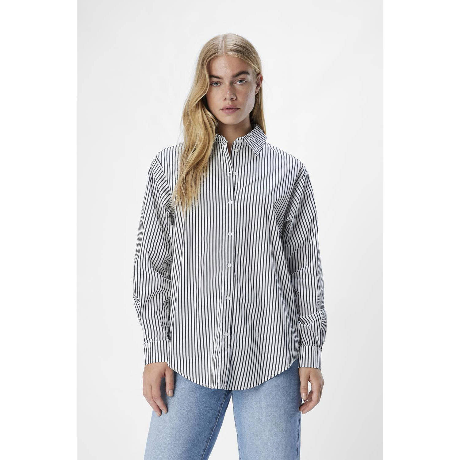 Object Witte Lange Mouw Shirt Multicolor Dames